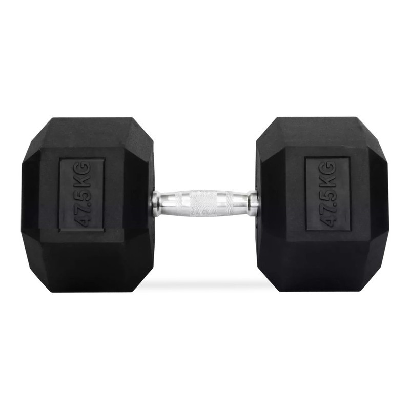 Mancuernas hexagonales de caucho de 2,5 a 70 kg - Par