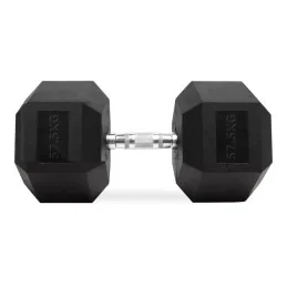 Haltères hexagonaux en caoutchouc de 57,5 kg, paire