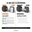 Haltères hexagonaux en caoutchouc de 2,5 à 70 kg, paire - vue 30