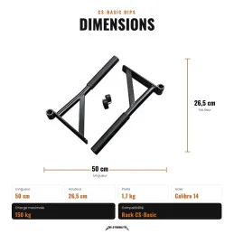 CS-Basic dip bars, dimensions
