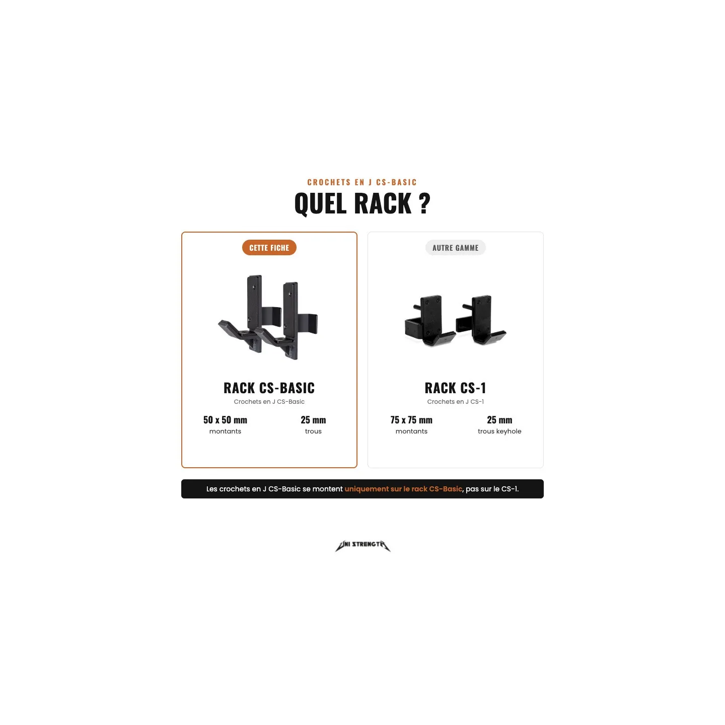 CS-Basic Ganchos en J para rack de musculación - vista 5