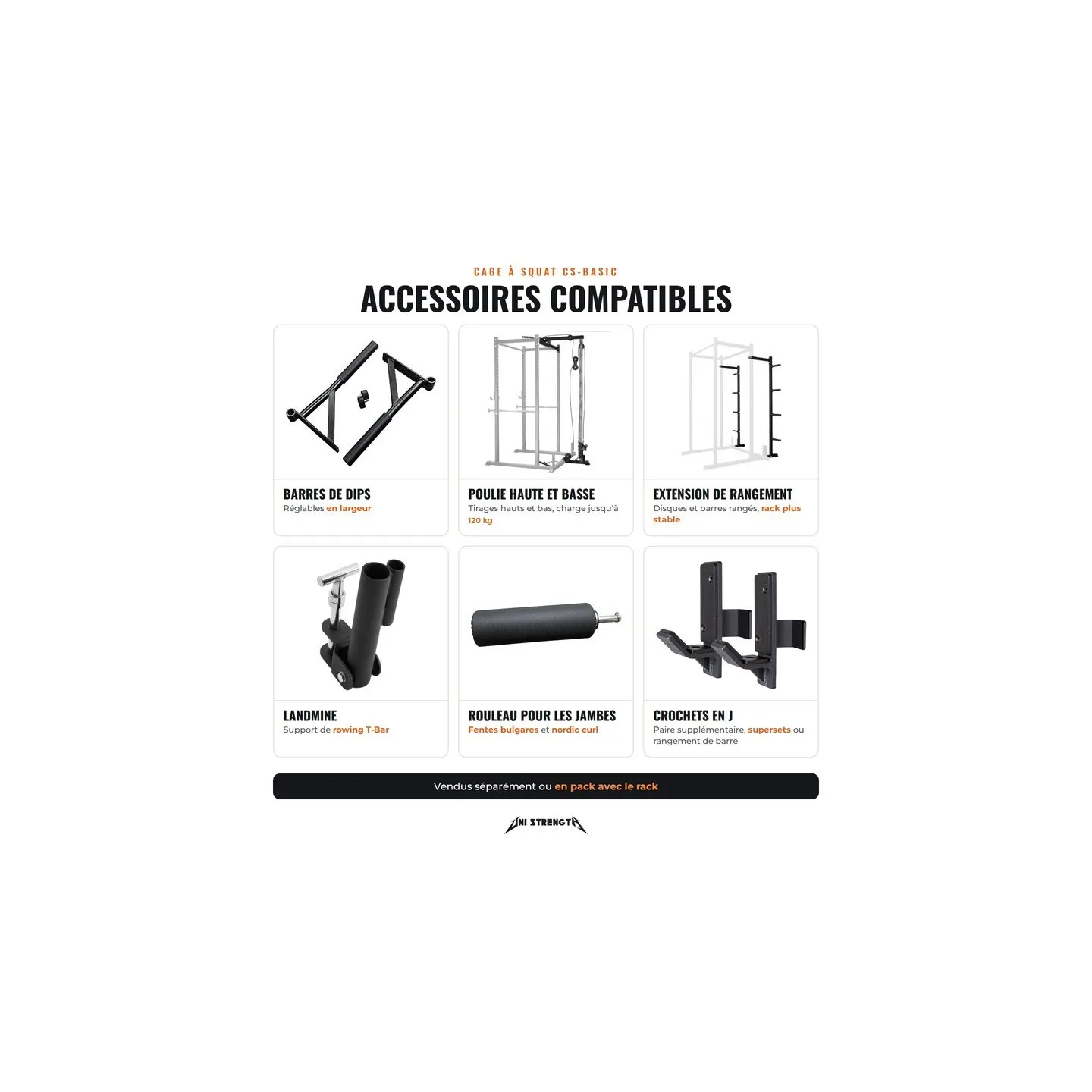 Gabbia per squat e Power Rack - CS-Basic - vista 8