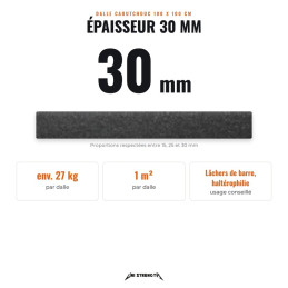 Rubber tile 30 mm, approx. 27 kg