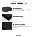 Gummi-Schutzplatte 100 x 100 cm, rutschfest, für Fitnessraumböden - Ansicht 9