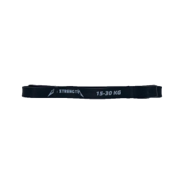 Élastique de musculation noir, 15 à 30 kg, fond blanc