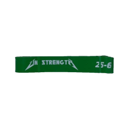 Elastico verde per muscolazione, da 25 a 60 kg, sfondo bianco