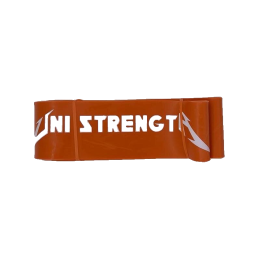 Oranges Fitnessband, 40 bis 100 kg, weißer Hintergrund