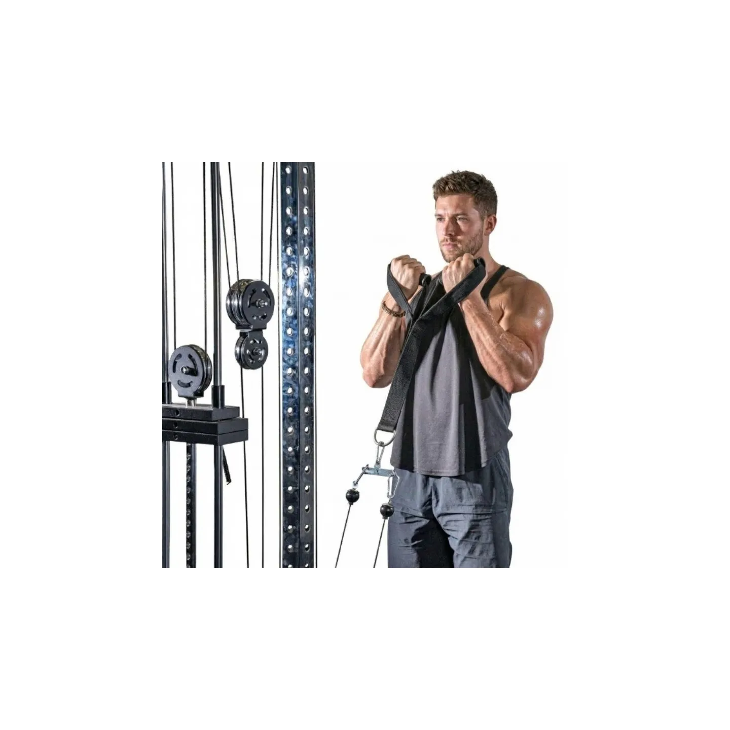 Sangle Triceps Multi pour poulie, 2 poignées rembourrées - vue 3