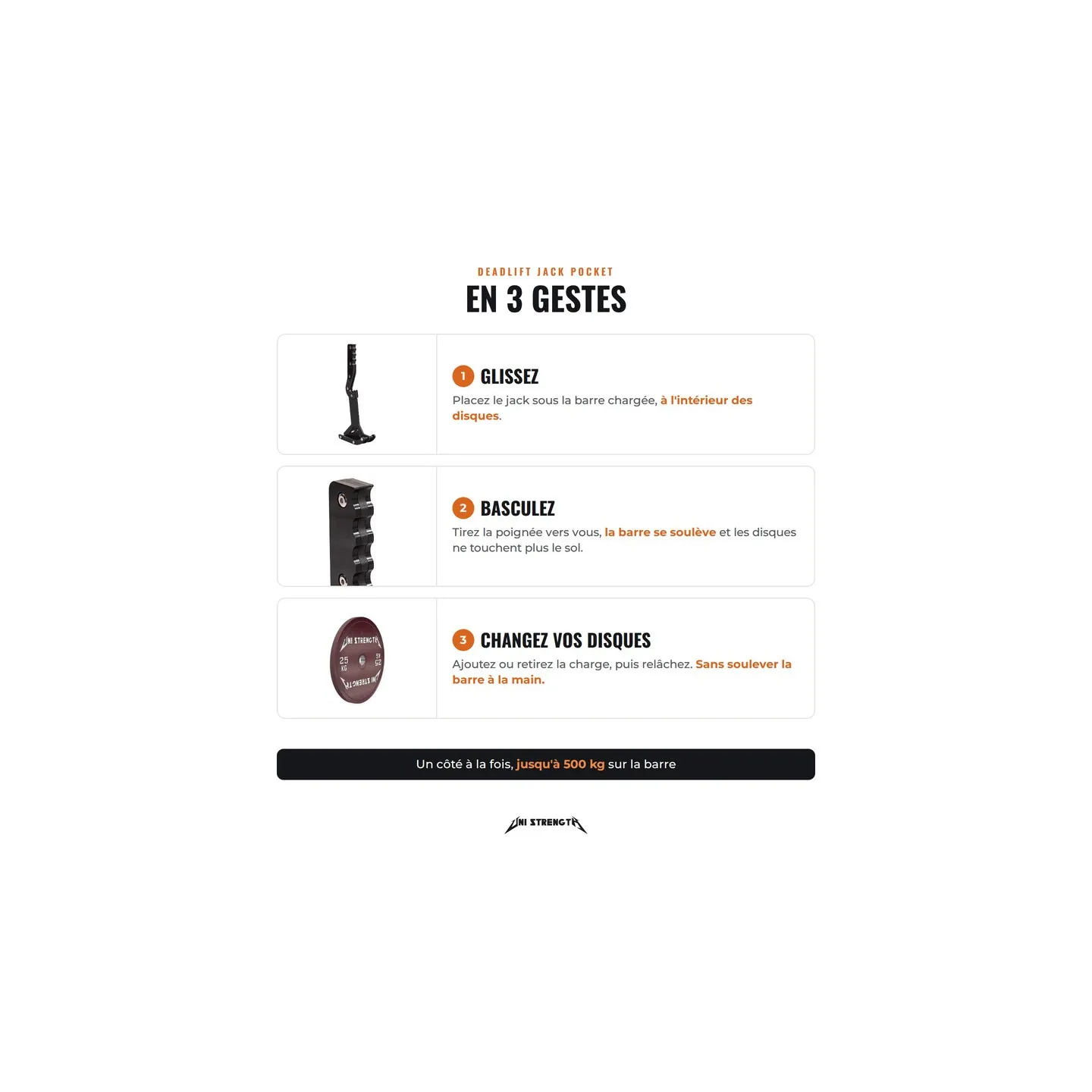 Deadlift Jack Pocket, mini elevador compacto para peso muerto - vista 2