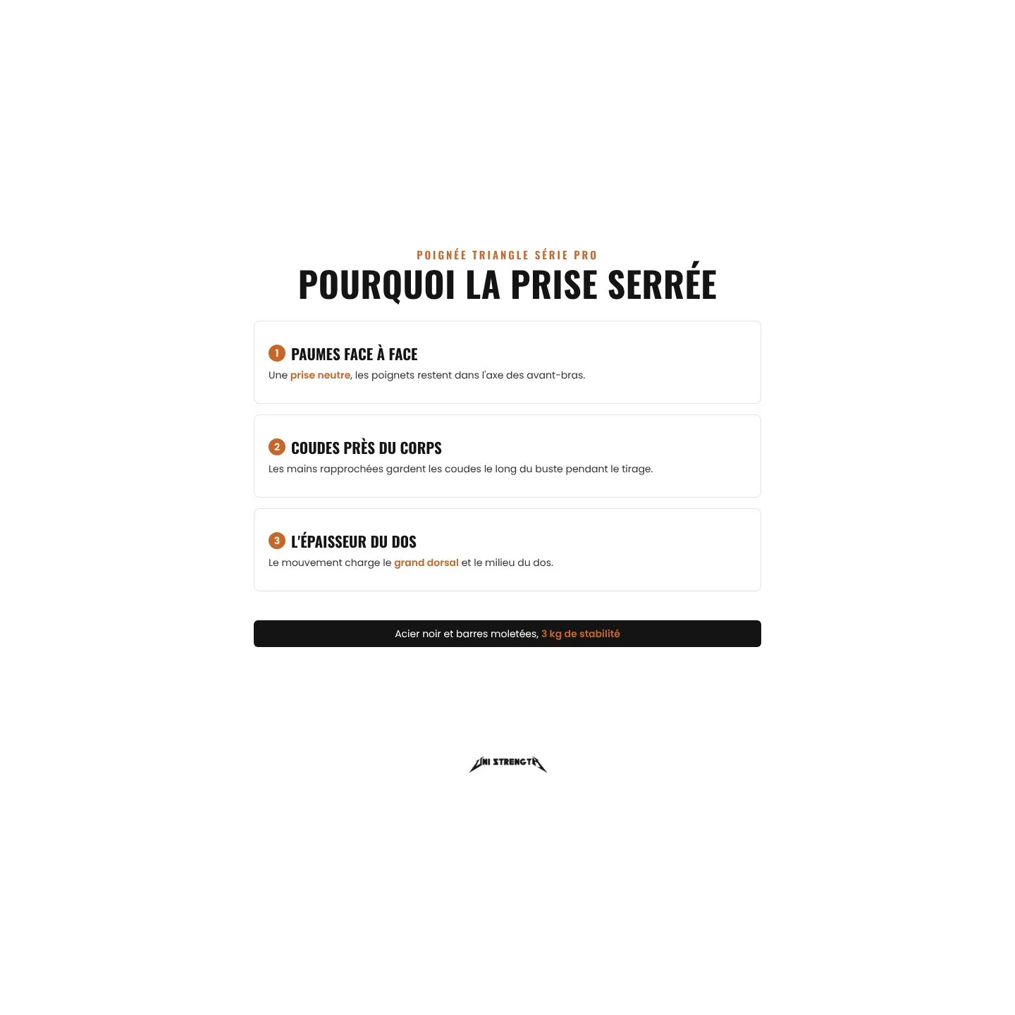 Triángulo de remo para polea, agarre Serie Pro - vista 4