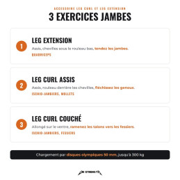 3 exercices jambes avec l'accessoire leg curl et leg extension