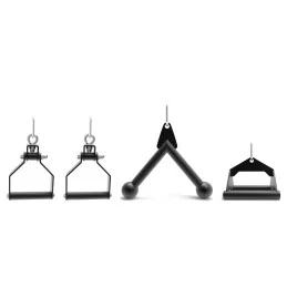 Pack accessori per puleggia Serie Pro, 2 impugnature a D, triangolo e barra a V
