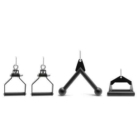 Pack Accessoires Poulie Série Pro, 2 Poignées en D, Triangle et Barre en V