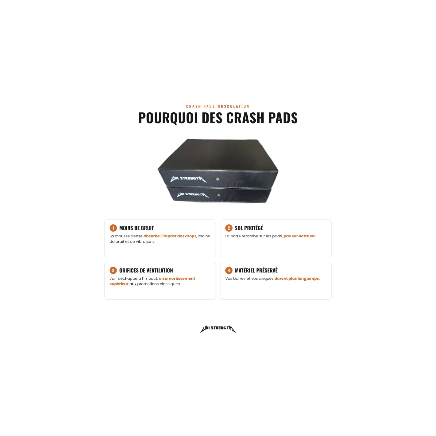 Crash Pads per il Bodybuilding, Drop Pads Sollevamento Pesi 75 x 57 x 13 cm, Coppia - vista 2