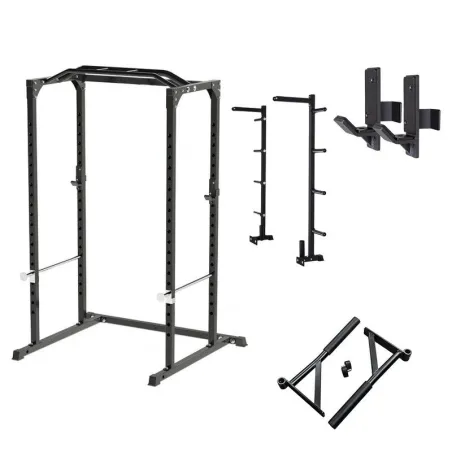 Pack CS-Basic | Cage à squat, dips, crochets en J et extension stockage