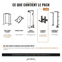 CS-Basic Pack | Squat Cage, Dips, High/Low Pulley, J-cups and Cage Extension - view 2