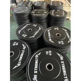 Bumper plate colour 25 kg, angled view