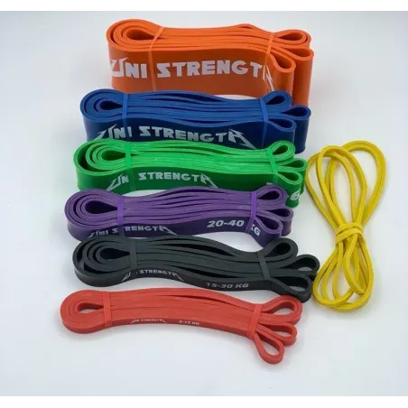 Set aus 7 elastischen Bändern Uni Strength - training band - Ansicht 2