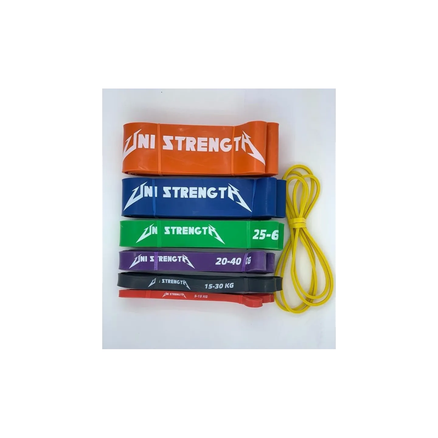 Kit de 7 bandas elásticas Uni Strength - banda de entrenamiento