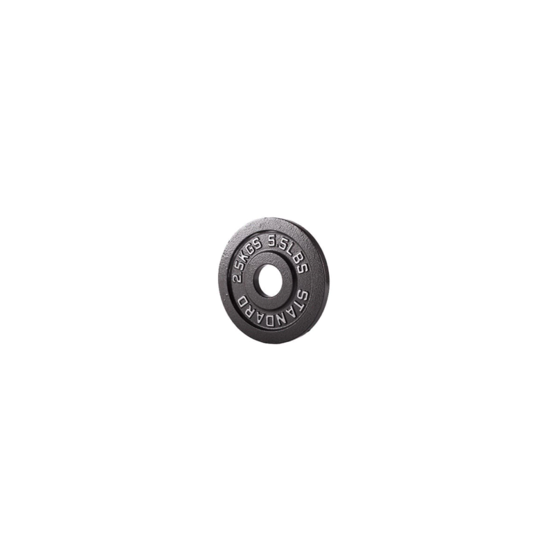 Lot De 6 Disques Olympiques CAP Barbell - 1.1kg, Fonte Émail Noir, Trou 5.1cm, Prise Facile