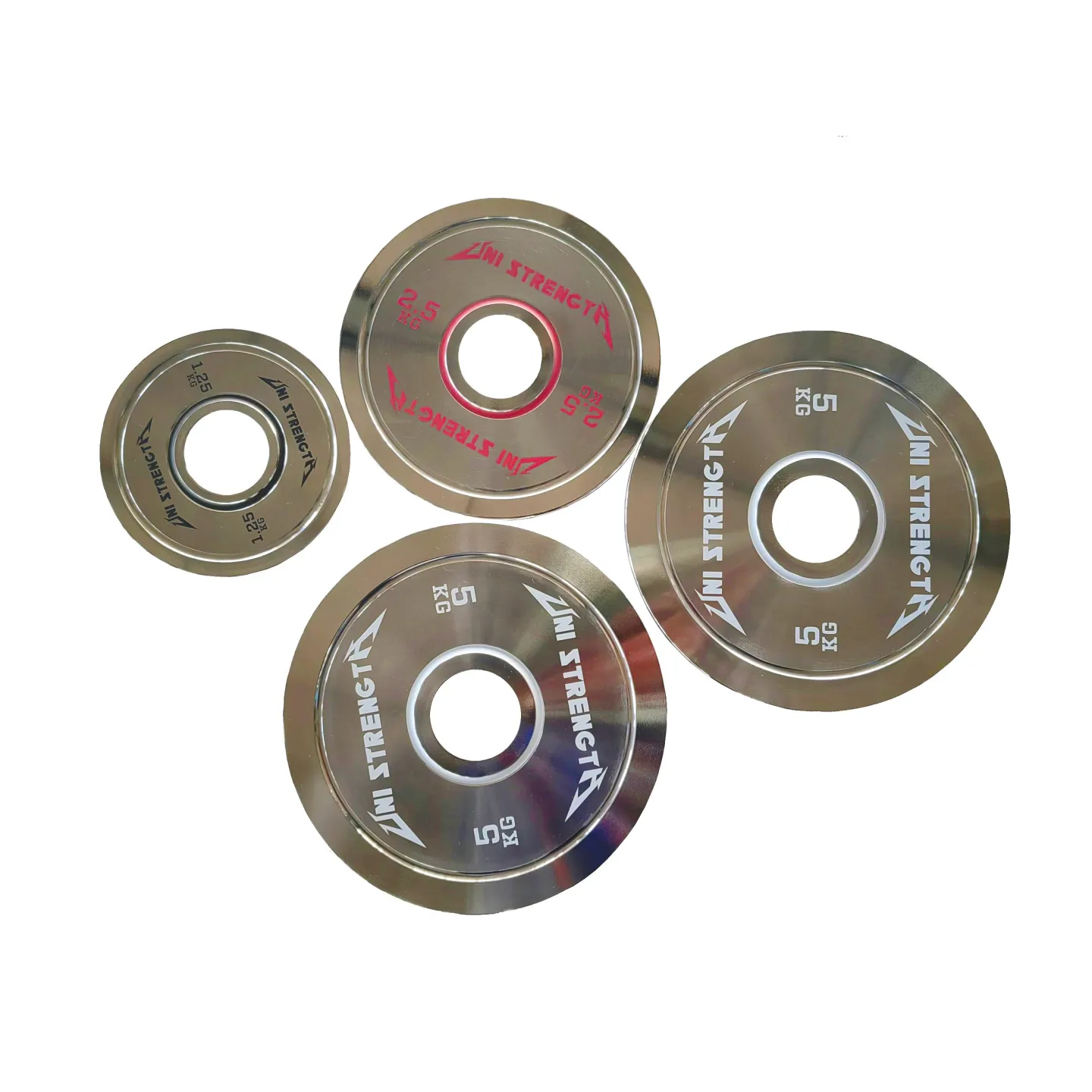 Set 257,5 kg discos calibrados UF - Cromados - vista 9