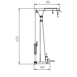 CS-1 Hohe/Niedrige Umlenkrolle mit Gewichtssäule von 80 kg
