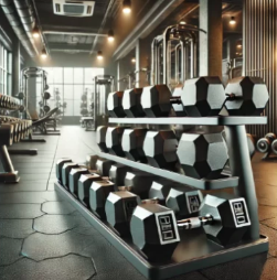 Haltères musculation salle de sport