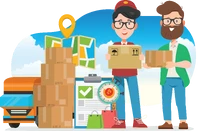 Ilustración de entrega del pedido